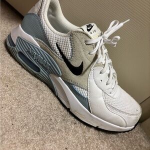 Nike Air White, tan, and Blue Sneakers